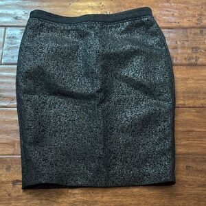 Who What Wear Textured Black Pencil Skirt